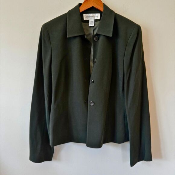 Jones New York Jackets & Blazers - Jones New York Dark Green Wool Blazer Size 8